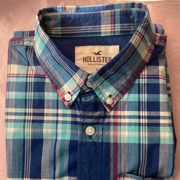Hollister Men’s Plaid Buttondown Shirt Small - Picture 1 of 7